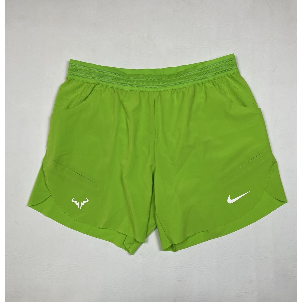 Nike Court Dri-FIT ADV Rafa Nadal Shorts Mens XL Green 7" Tennis Performance